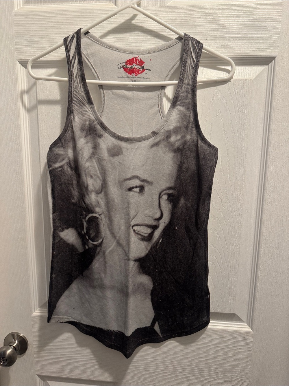 Marilyn Monroe Black & White Photo-Print Racerback Tank